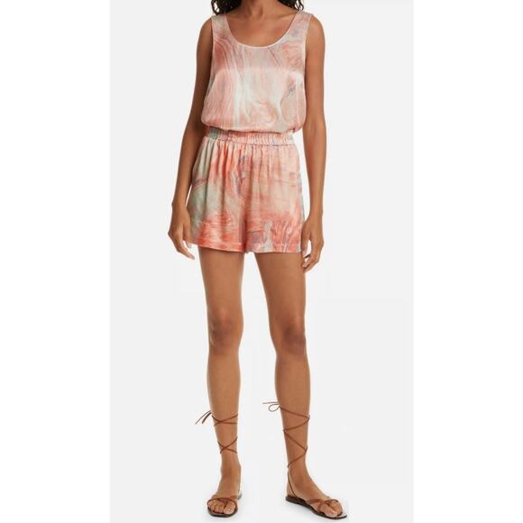 Rails Top Shorts Set Womens Small Extra Small Pastel Marble Ida Leighton Lounge - Picture 1 of 10